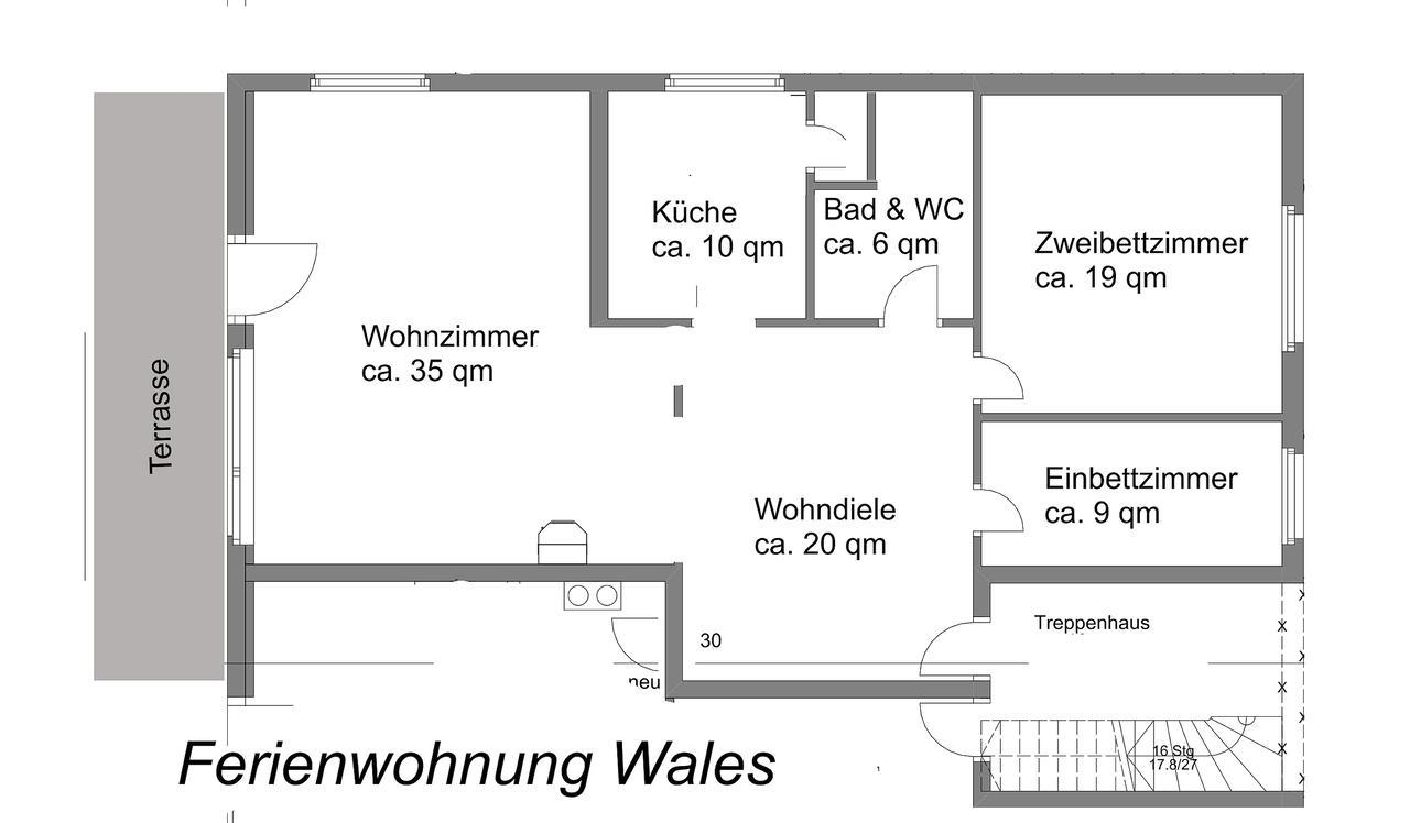 Ferienwohnung "Wales" Im Cnauceltaidd Wegensen Exterior foto